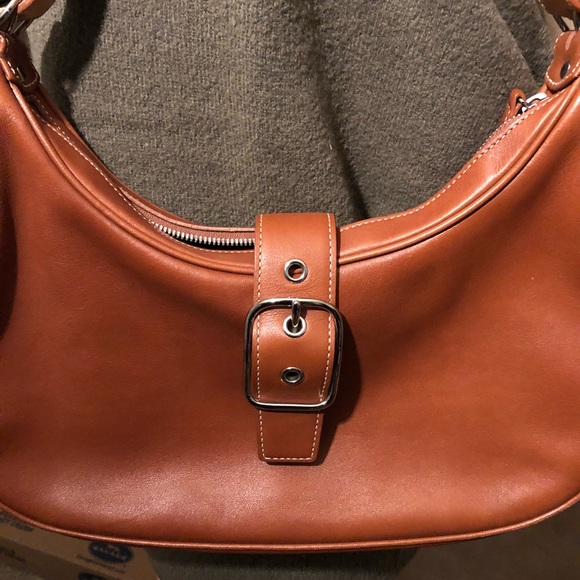 *SALE* COACH Cognac Leather Shoulder Bag - Picture 3 of 6
